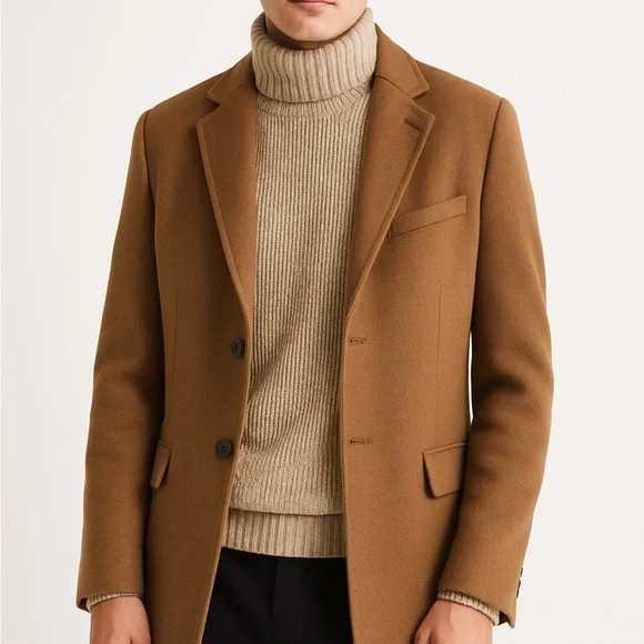 Urban Outfitters Sweater Mens L Beige Turtleneck Quiet Luxury Cottagecore Preppy - Picture 2 of 14